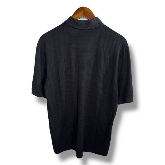 Tommy Bahama Black Knit Silk Polo Shirt Size M - Picture 9 of 9